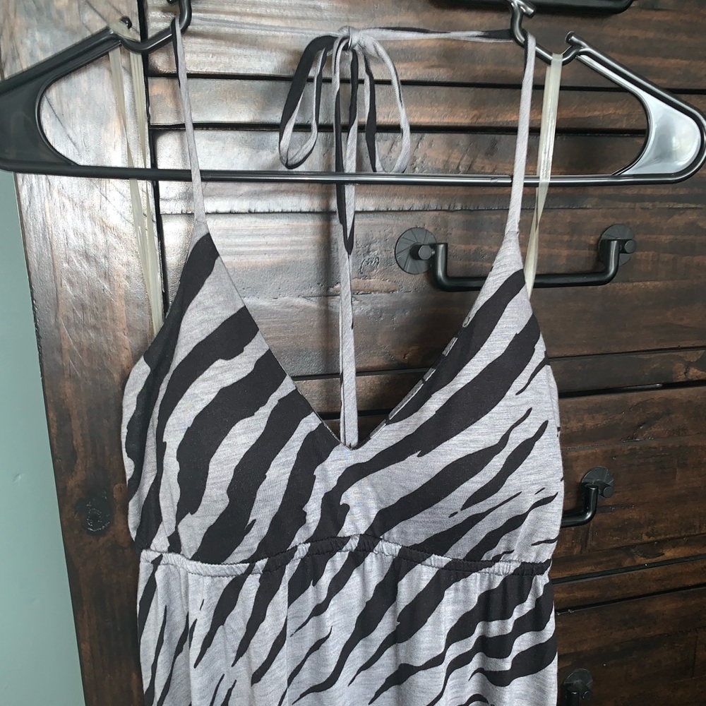 Zebra Halter Dress